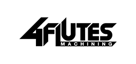 4 Flutes Machining horizontal black and white logo