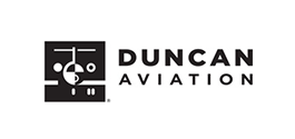 Duncan Aviation horizontal black and white logo