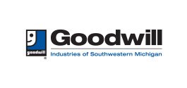 Goodwill logo in dark blue and black