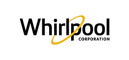 Black Whirlpool Corporation logo with the yellow circle over the irlp