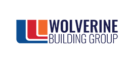 Wolverine Building Group logo with navy, red and orange