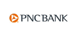 PNC Bank logo orange and dark gray